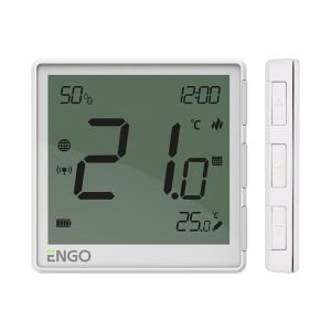 Стаен термостат Engo EONE-BATW ZigBee бял
