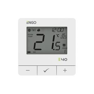 Стаен термостат Engo E40-BATW ZigBee бял