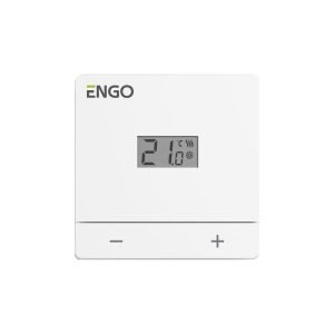 Стаен термостат Engo EASY-BATW бял